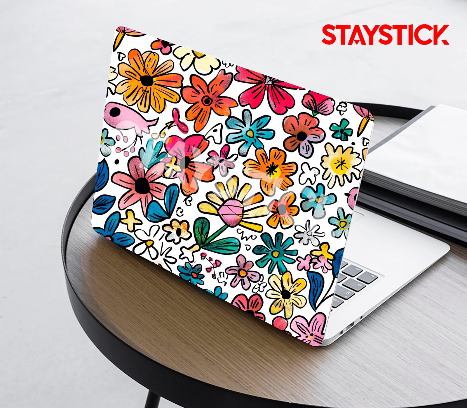 FLOWER DESIGNED SKIN LAPTOP STICKER