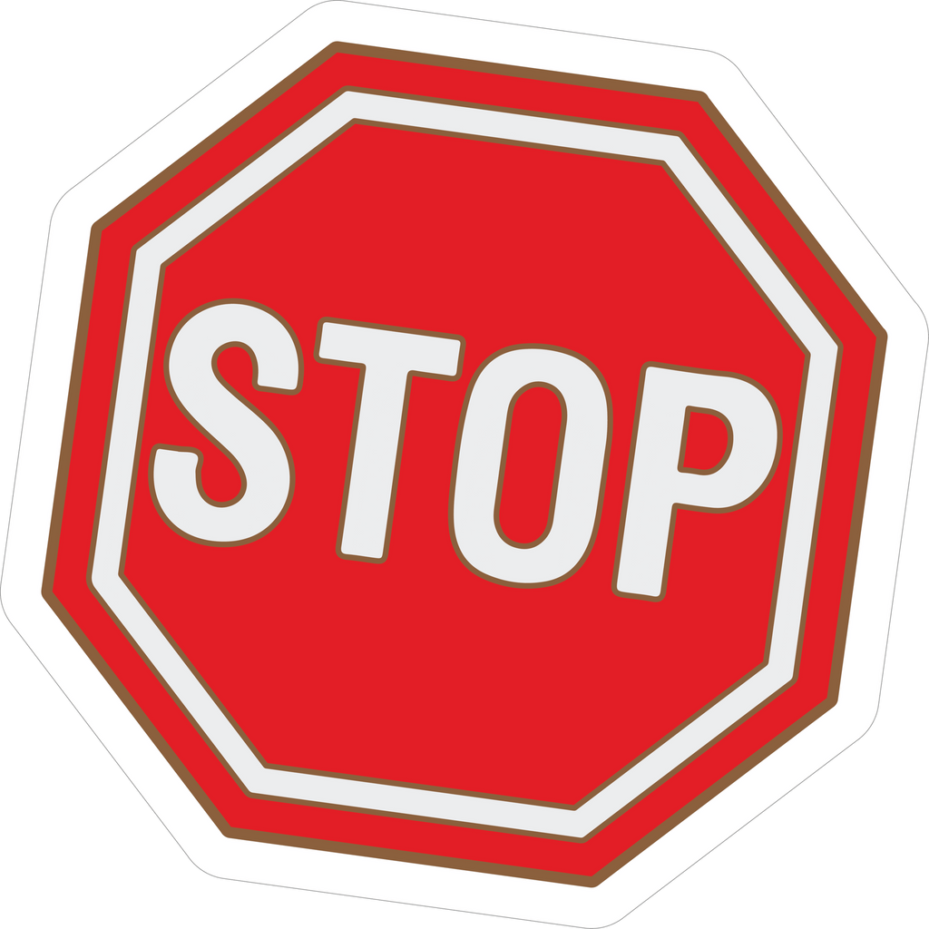 STOP SIGN STICKER Safety Sticker