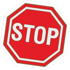 STOP SIGN STICKER Safety Sticker
