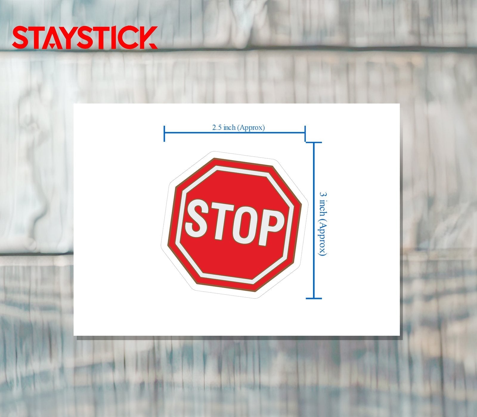 STOP SIGN STICKER Safety Sticker