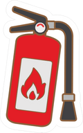 FIRE EXTINGUISHER STICKER Premium Vinyl Sticker