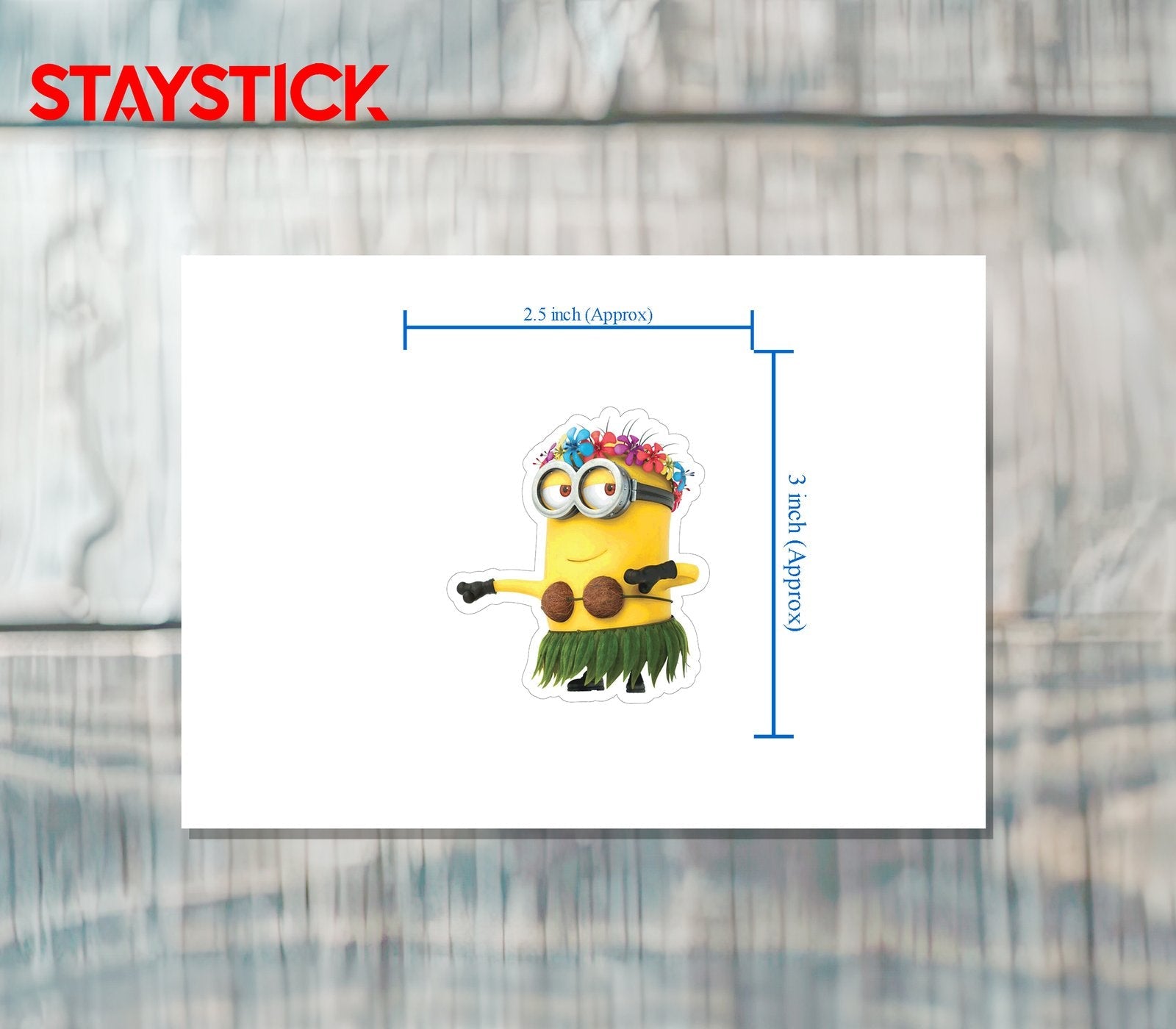 Hula Minion Sticker Premium Vinyl Sticker