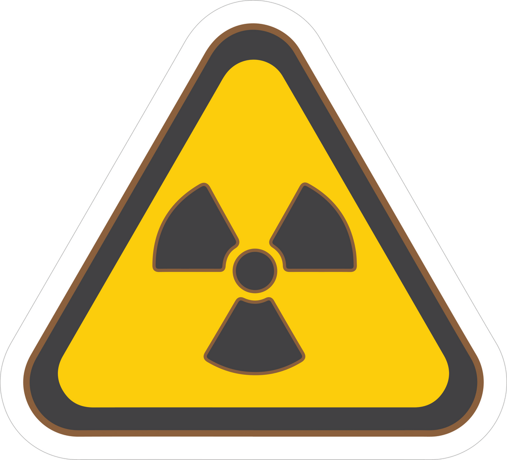RADIATION WARNING STICKER Premium Vinyl Sticker