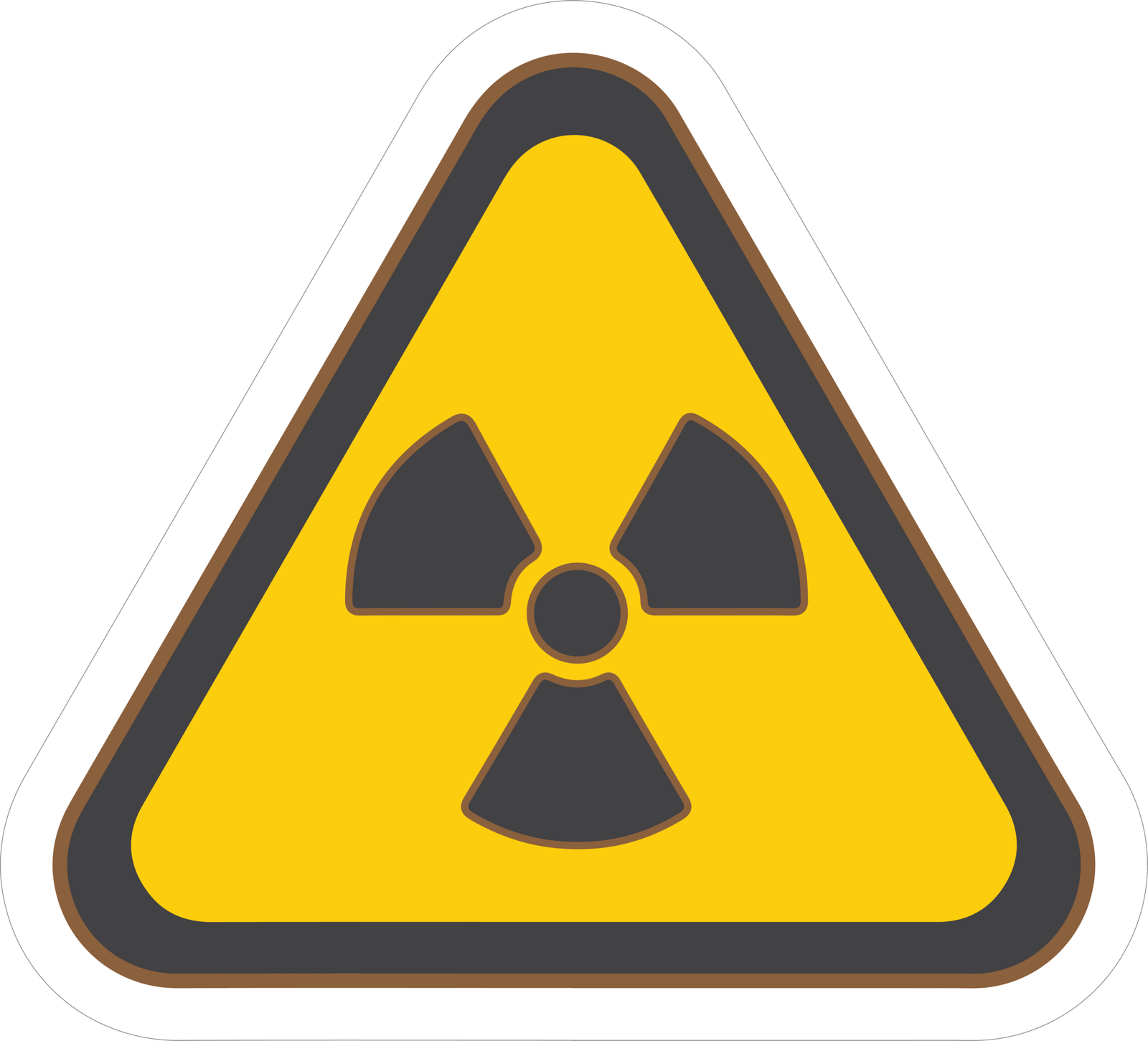 RADIATION WARNING STICKER Premium Vinyl Sticker