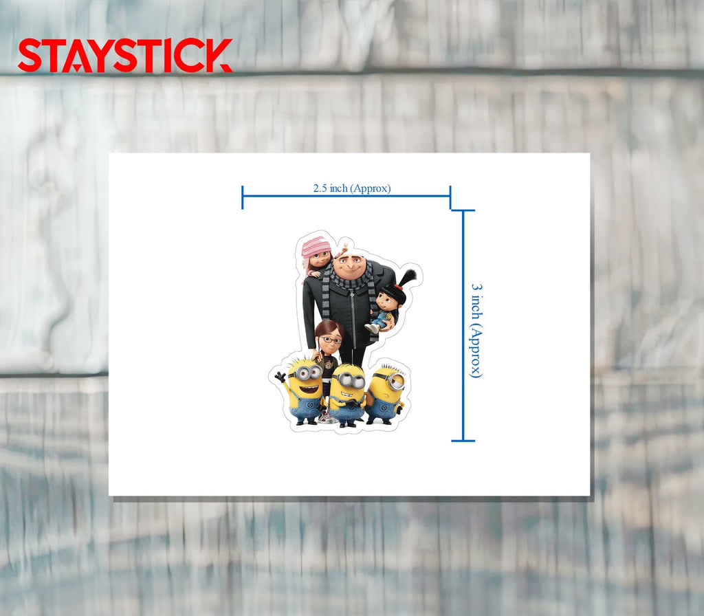 Despicable Me Gru and Minions Sticker Premium Vinyl Sticker