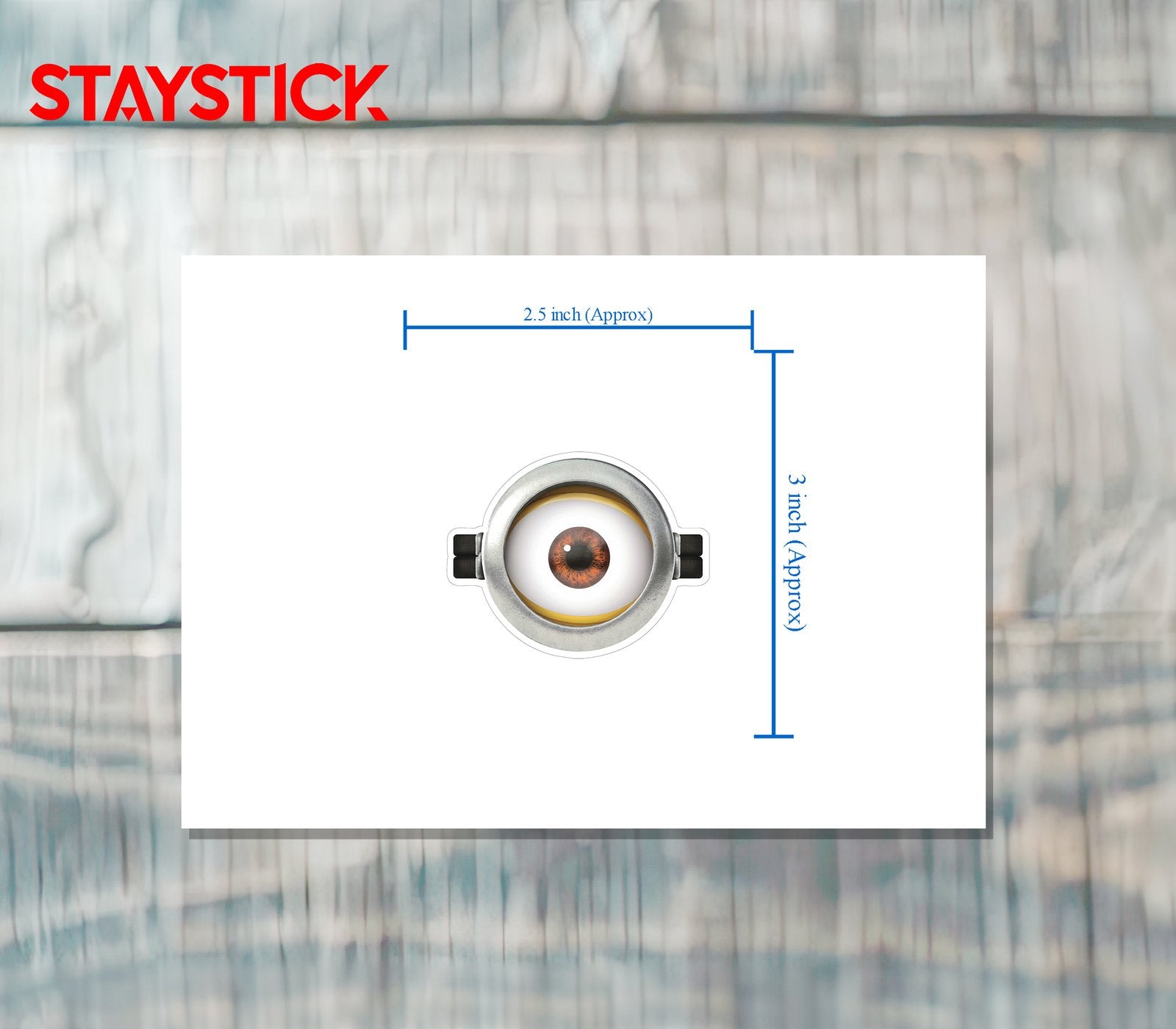Minion Goggle Eye Sticker Premium Vinyl Sticker
