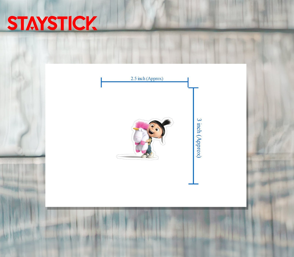 Agnes and Fluffy Unicorn Sticker Premium Vinyl Sticker