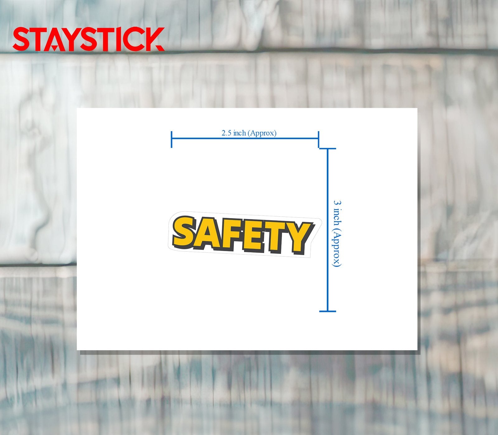 SAFETY SIGN STICKER Premium Vinyl Sticker