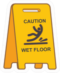 WET FLOOR WARNING STICKER Premium Vinyl Sticker
