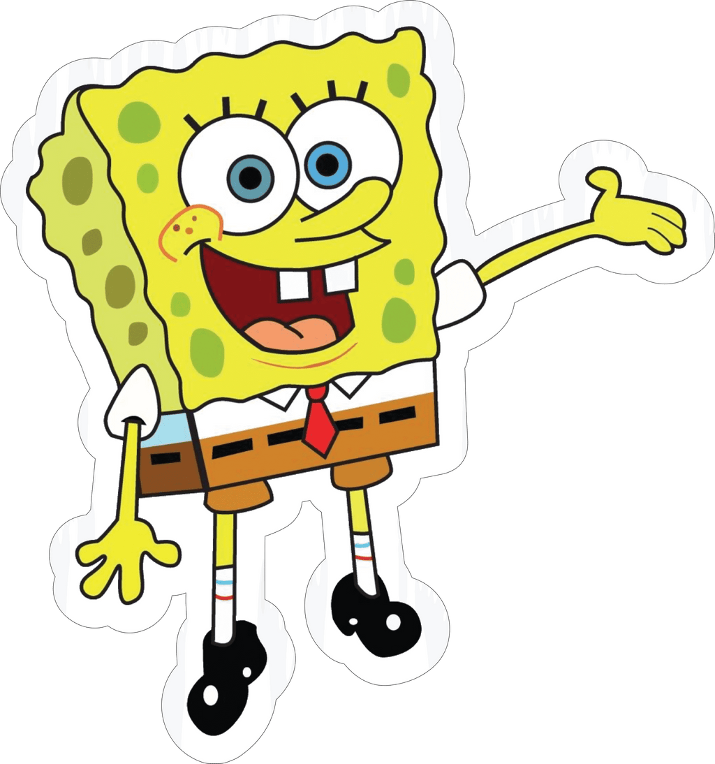 Spongebob Squarepants Waving Sticker Premium Vinyl Sticker