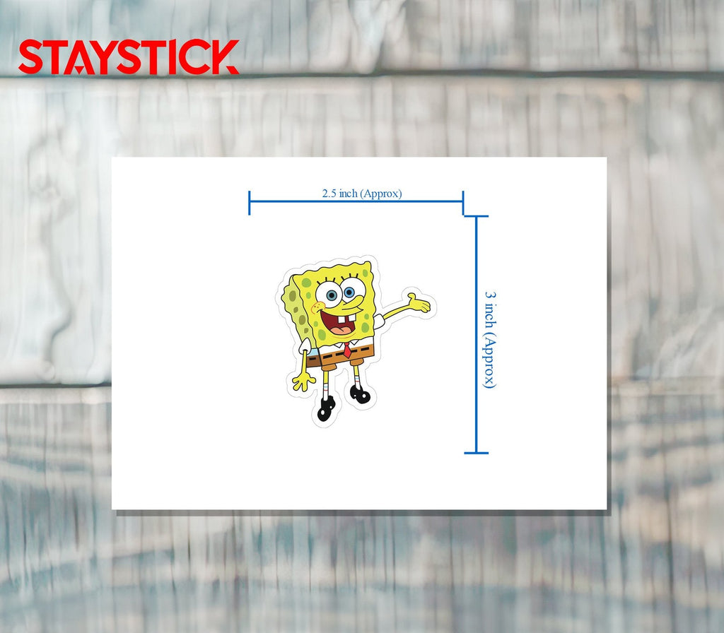 Spongebob Squarepants Waving Sticker Premium Vinyl Sticker