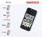 GREAT JOB STICKER Metalized Sticker