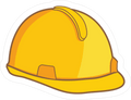 YELLOW HELMET STICKER Premium Vinyl Sticker