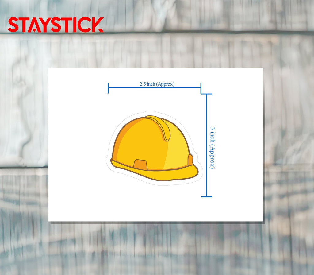 YELLOW HELMET STICKER Premium Vinyl Sticker