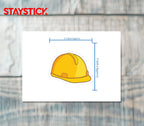 YELLOW HELMET STICKER Premium Vinyl Sticker