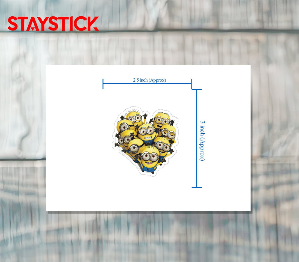 Minions Heart Sticker Premium Vinyl Sticker