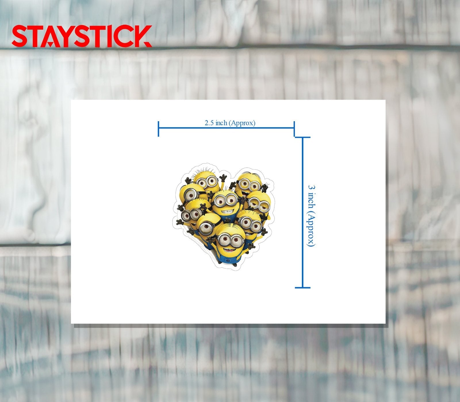 Minions Heart Sticker Premium Vinyl Sticker