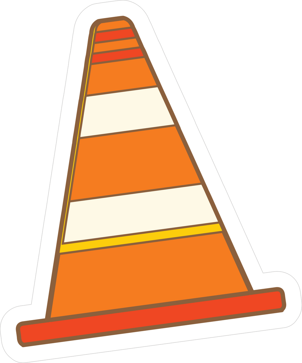 TRAFFIC CONE STICKER Premium Vinyl Sticker