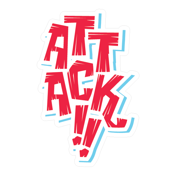 ATTACK STICKER Premium Vinyl Sticker