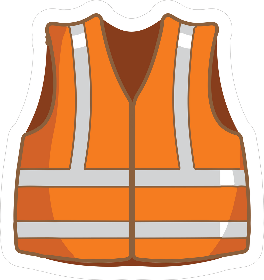 SAFETY VEST STICKER Premium Vinyl Sticker