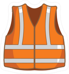 SAFETY VEST STICKER Premium Vinyl Sticker