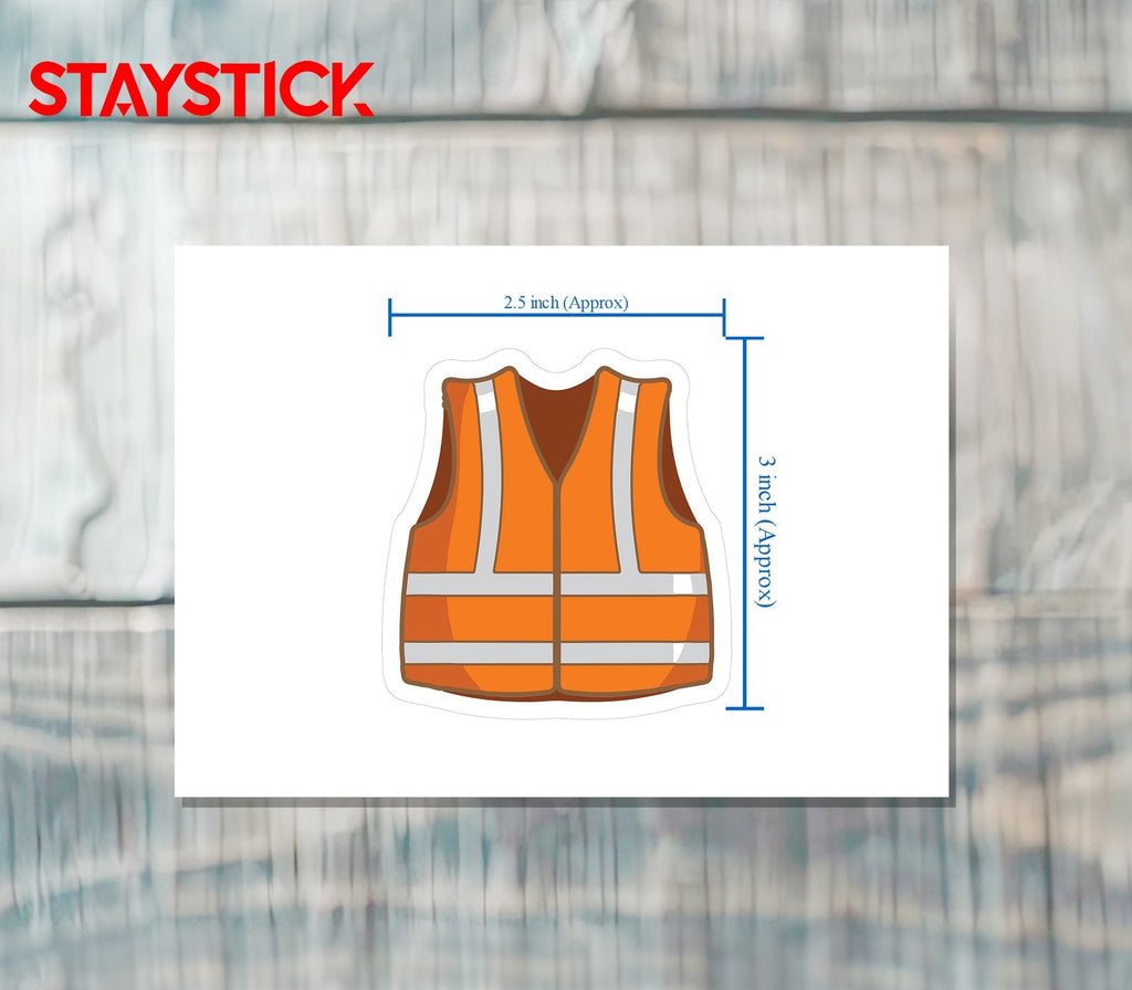 SAFETY VEST STICKER Premium Vinyl Sticker