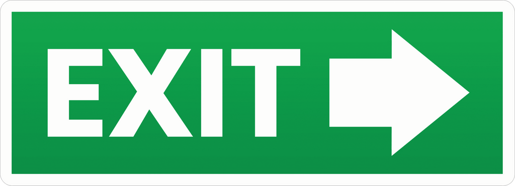 EXIT STICKER Premium Vinyl Sticker