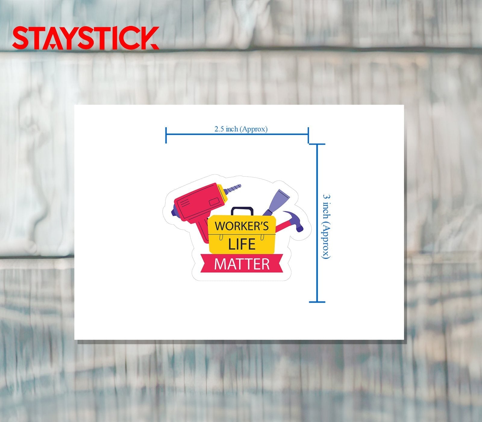 WORKER LIFE STICKER Premium Vinyl Sticker