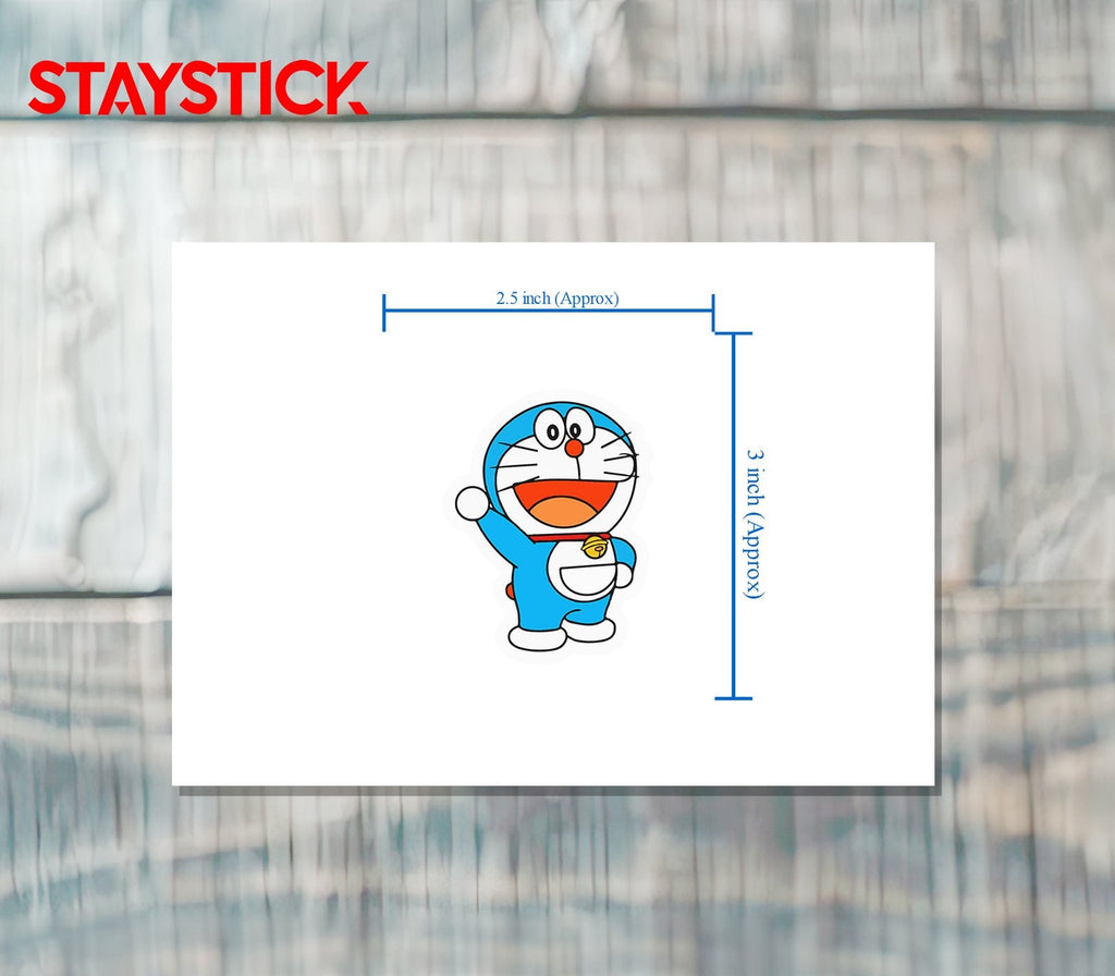 Doraemon Waving Sticker Premium Vinyl Sticker
