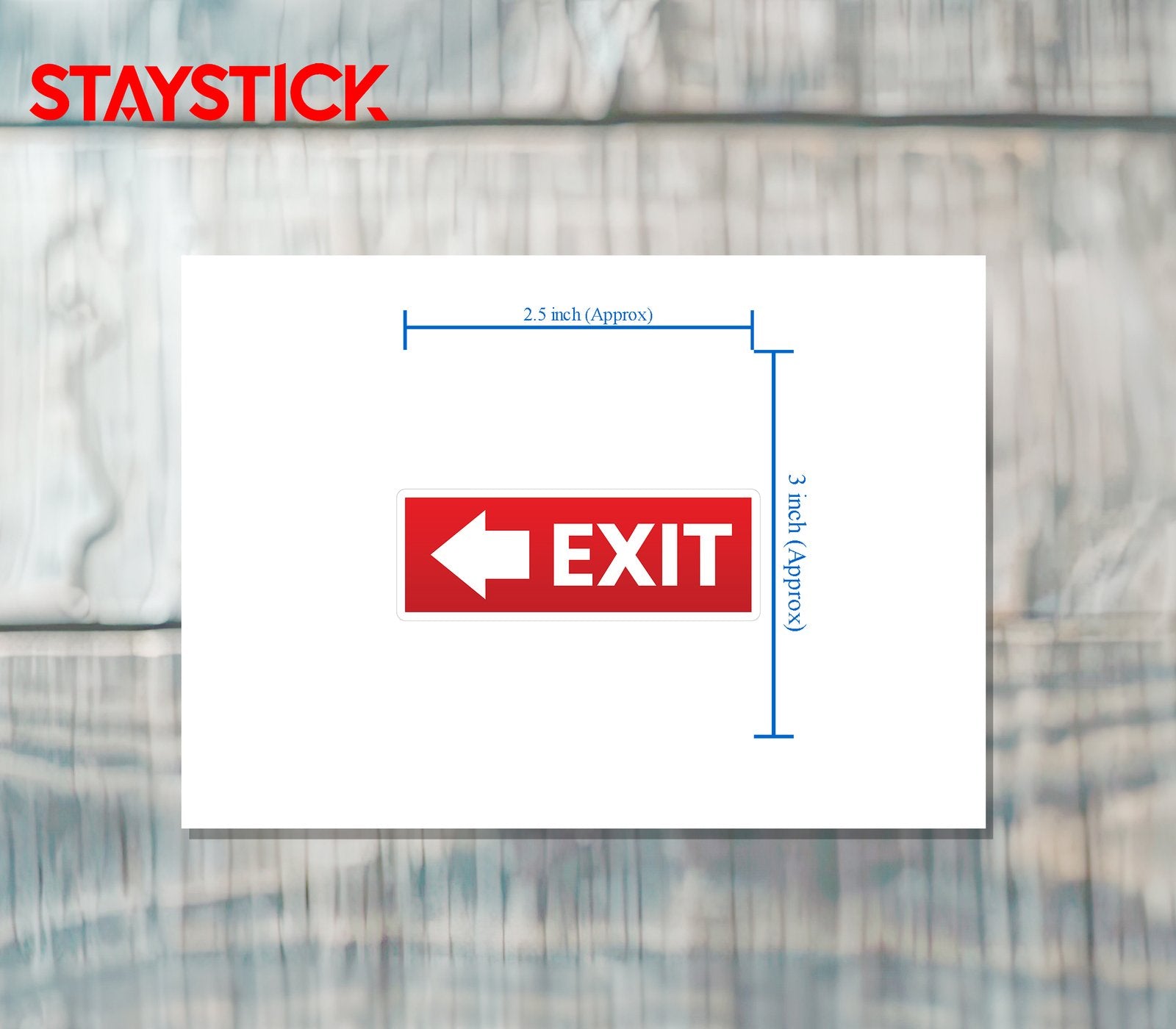 RED EXIT STICKER Premium Vinyl Sticker