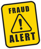 FRAUD ALERT STICKER Premium Vinyl Sticker