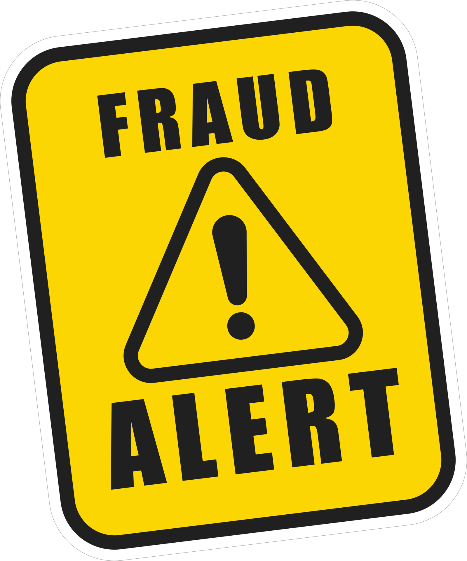 FRAUD ALERT STICKER Premium Vinyl Sticker