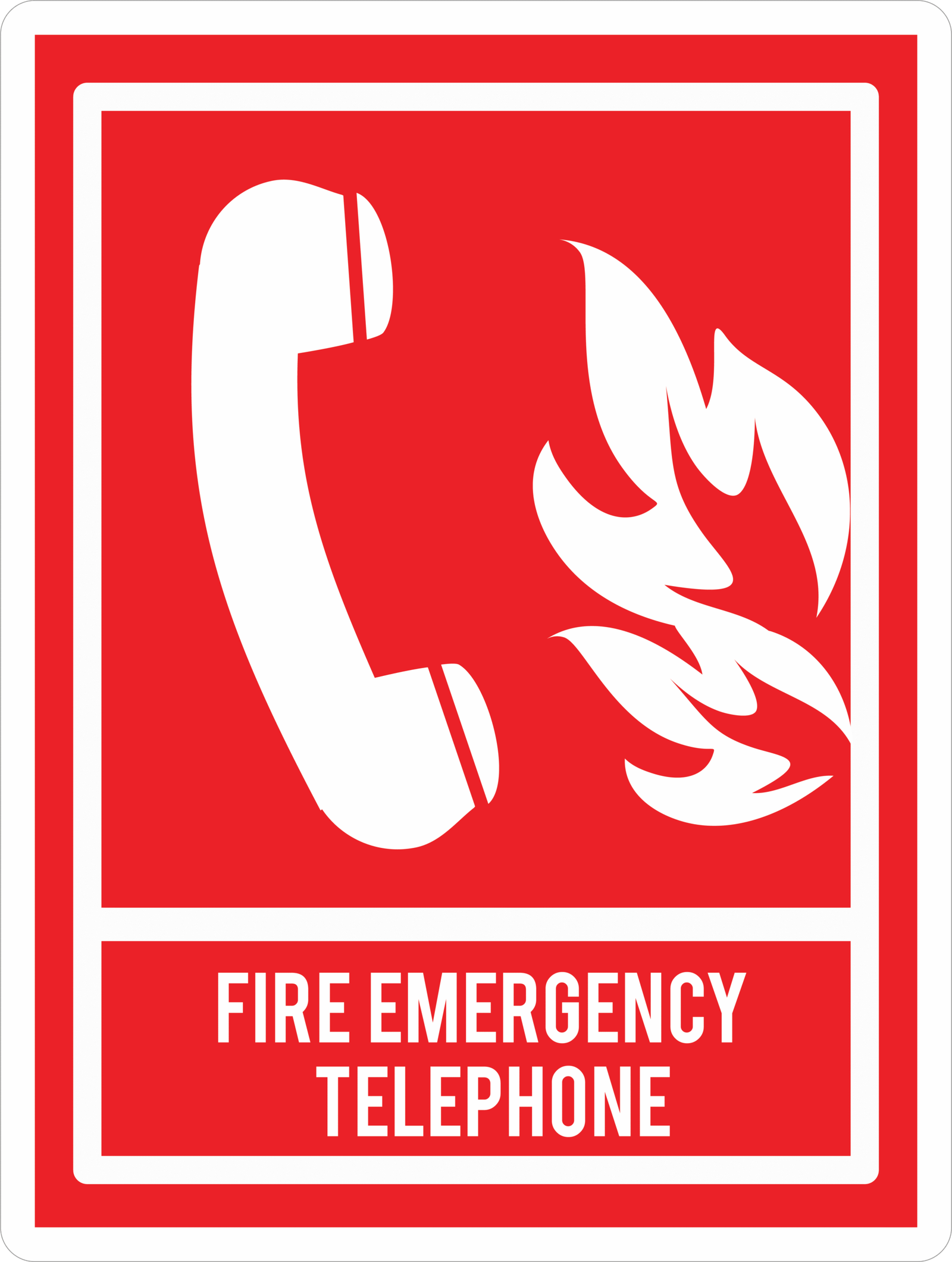 EMERGENCY PHONE STICKER Premium Vinyl Sticker