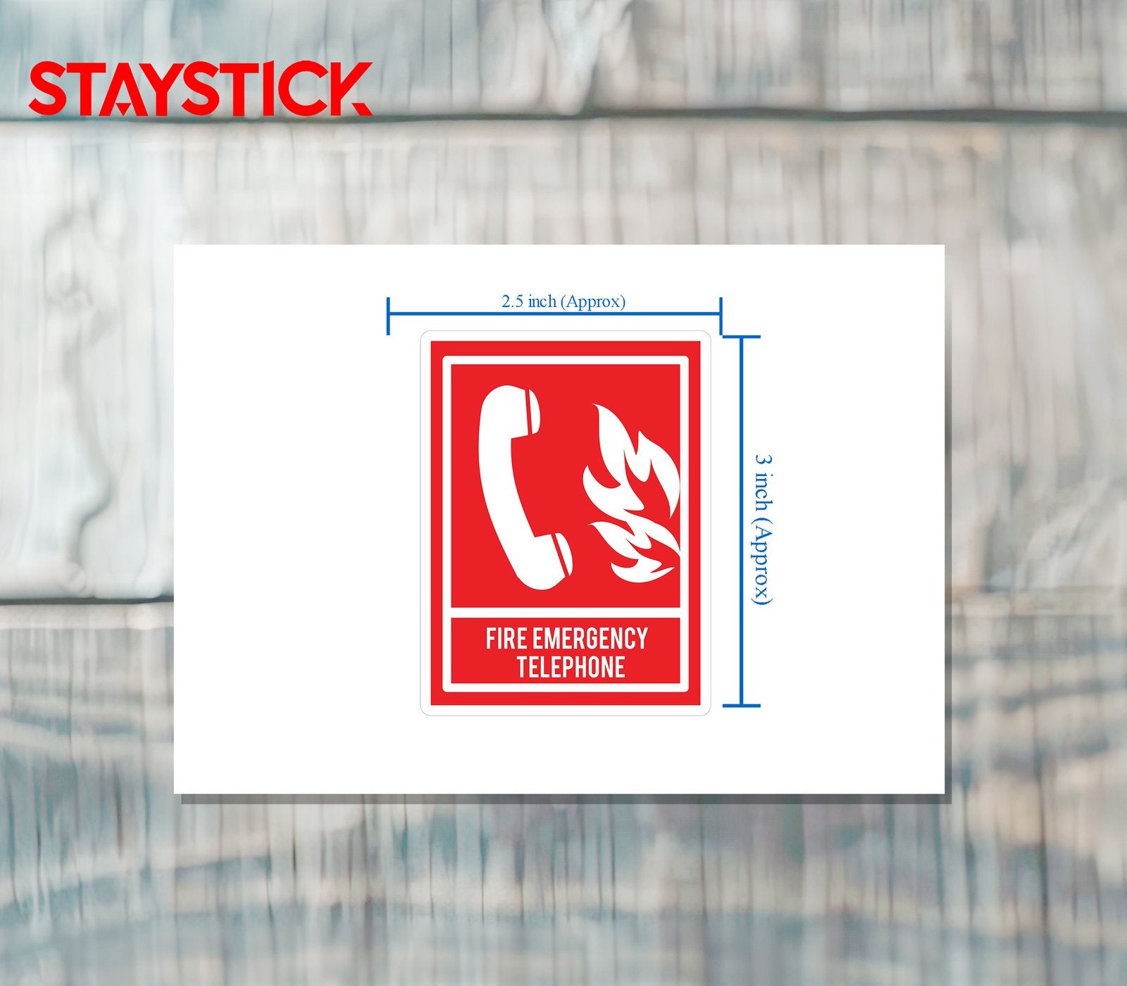 EMERGENCY PHONE STICKER Premium Vinyl Sticker