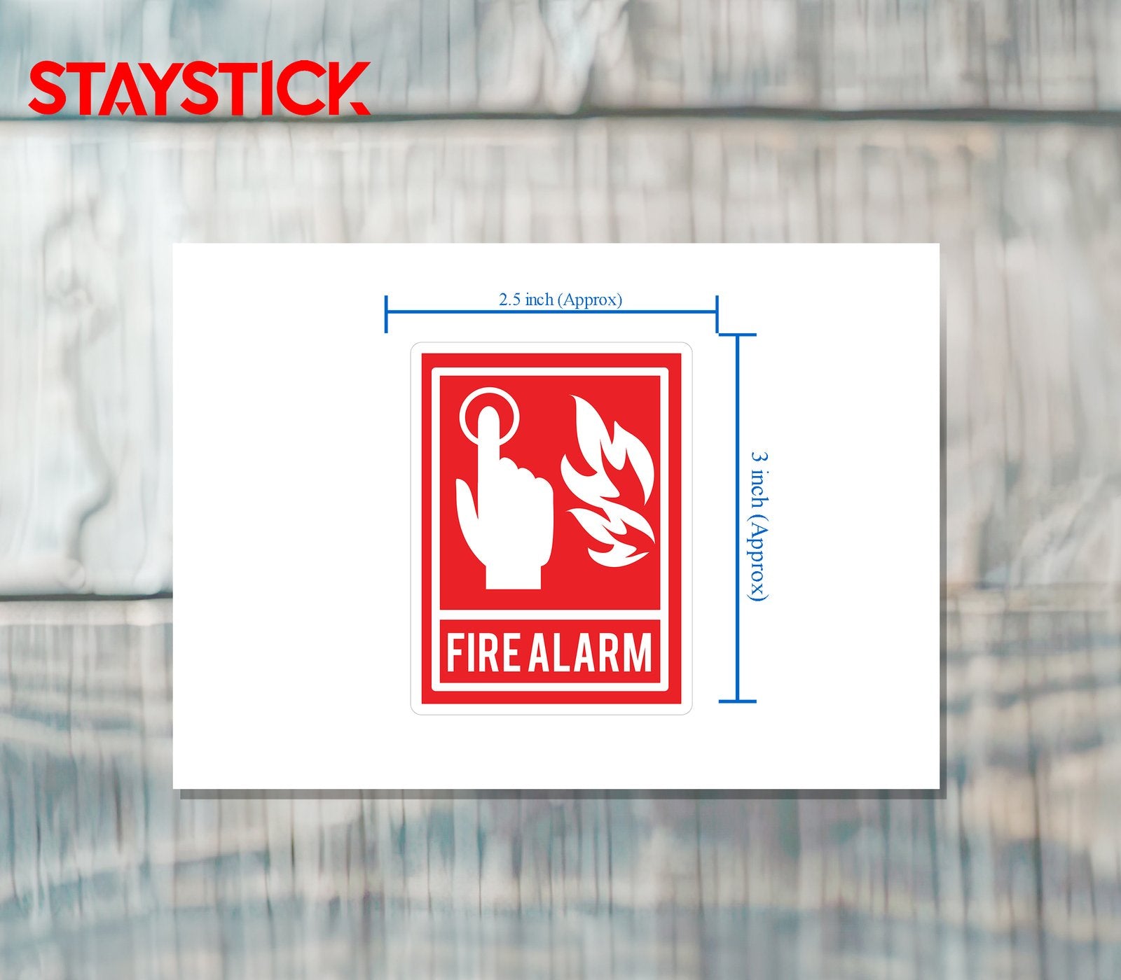 FIRE ALARM STICKER Premium Vinyl Sticker