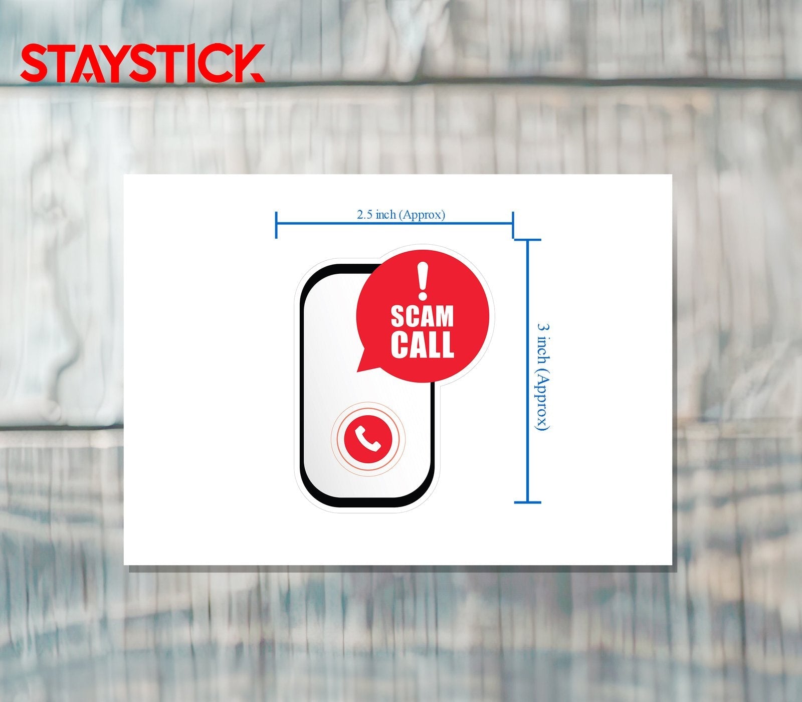 SCAM CALL STICKER Premium Vinyl Sticker