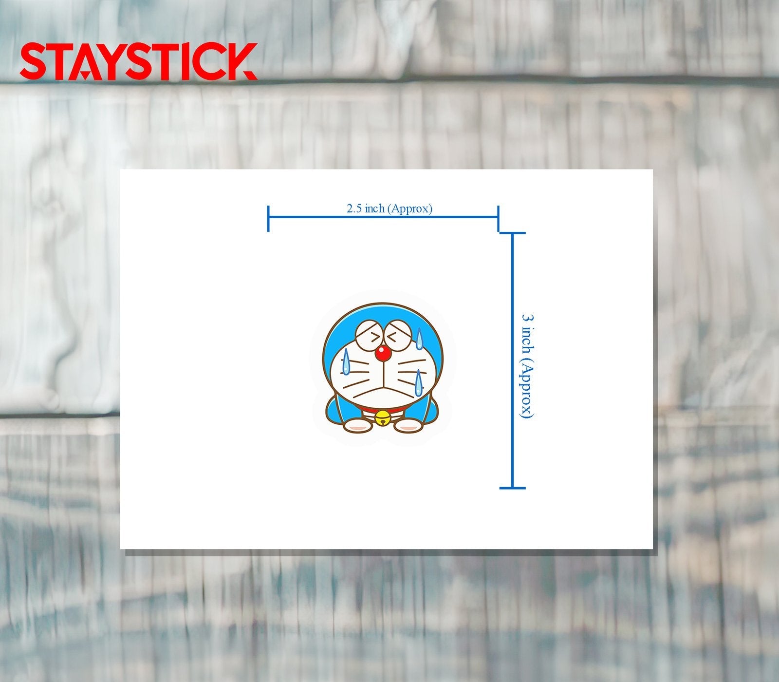 Sad Doraemon Sticker Premium Vinyl Sticker