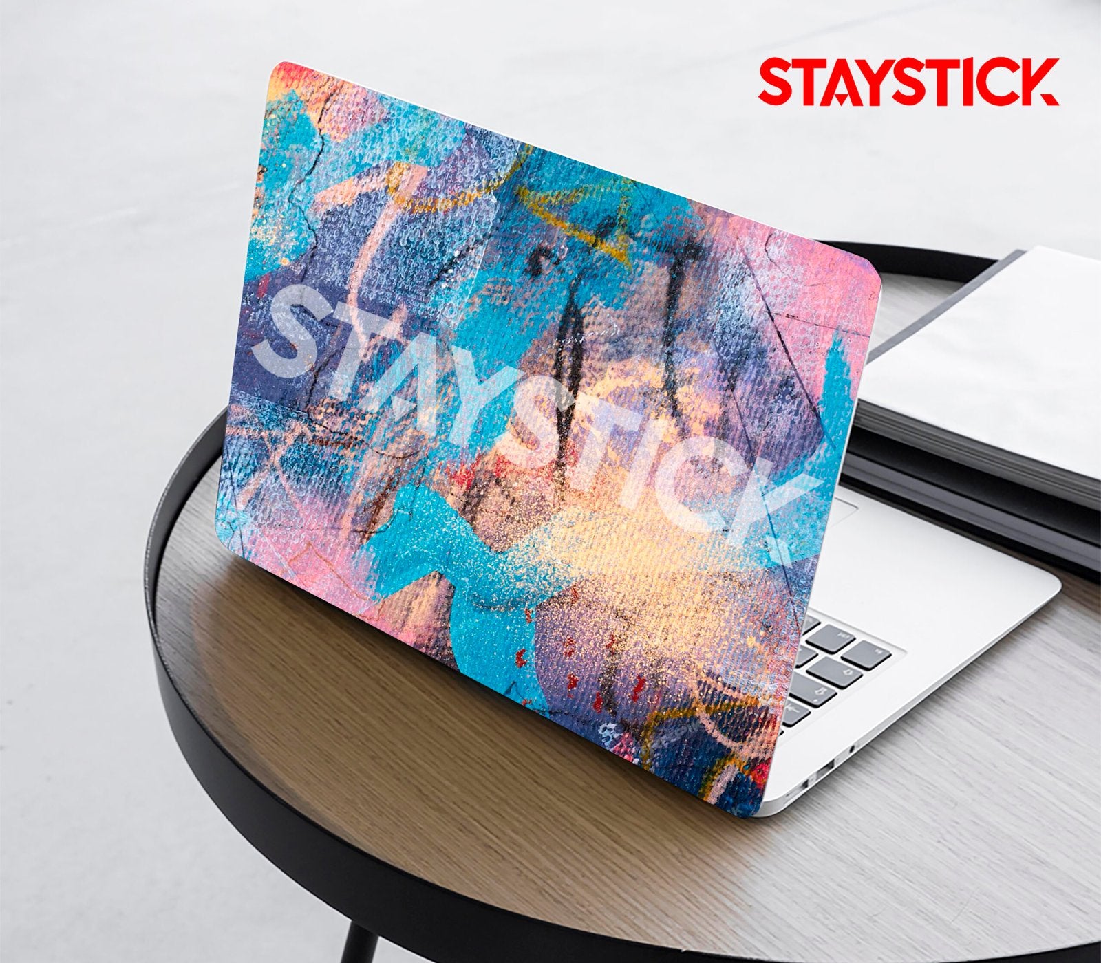 PURPLE AND PINK GRAPHICAL DESIGNED LAPTOP STICKER