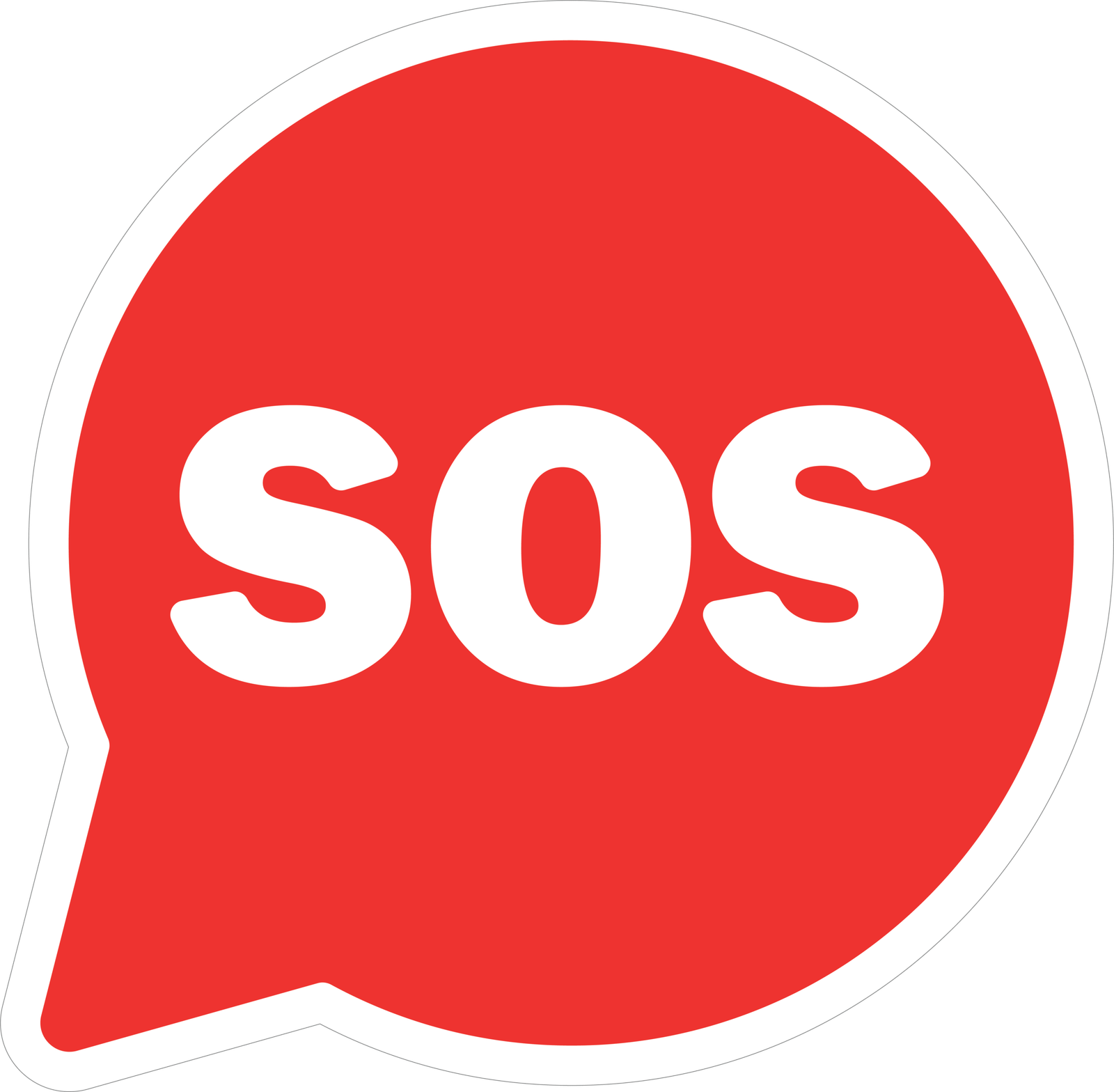 SOS SIGN STICKER Premium Vinyl Sticker