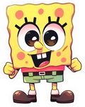 SPONGEBOB STICKER Premium Vinyl Sticker
