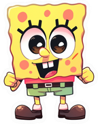 SPONGEBOB STICKER Premium Vinyl Sticker