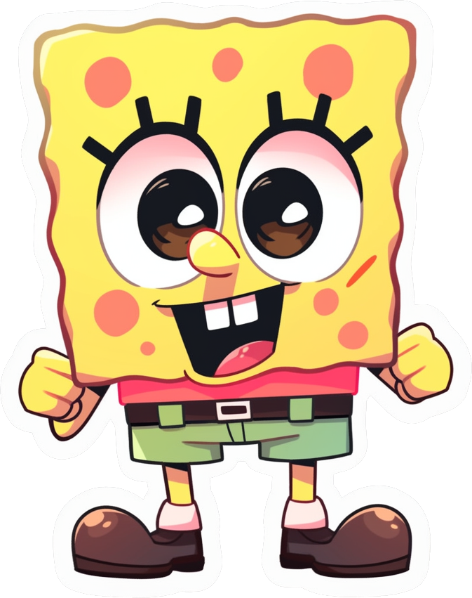 SPONGEBOB STICKER Premium Vinyl Sticker
