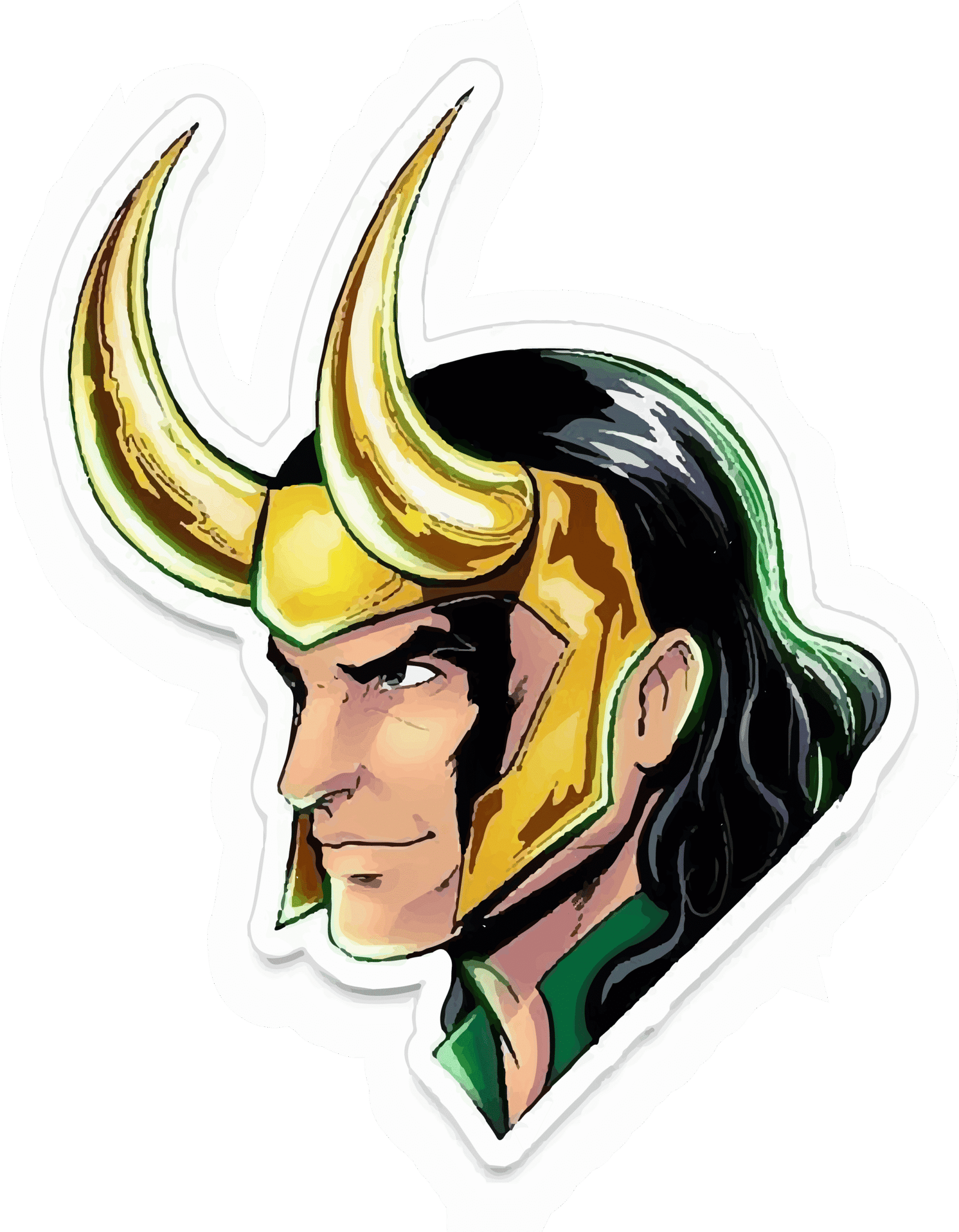 FACE CARTOON STICKER Premium Vinyl Sticker