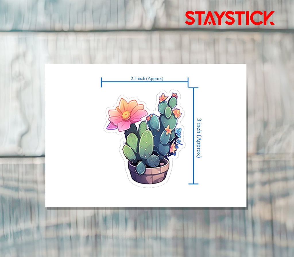 FLOWER POT STICKER Premium Vinyl Sticker