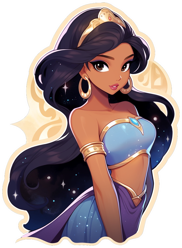 GIRL CARTOON STICKER Premium Vinyl Sticker