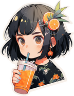 DRINK GIRL STICKER Premium Vinyl Sticker