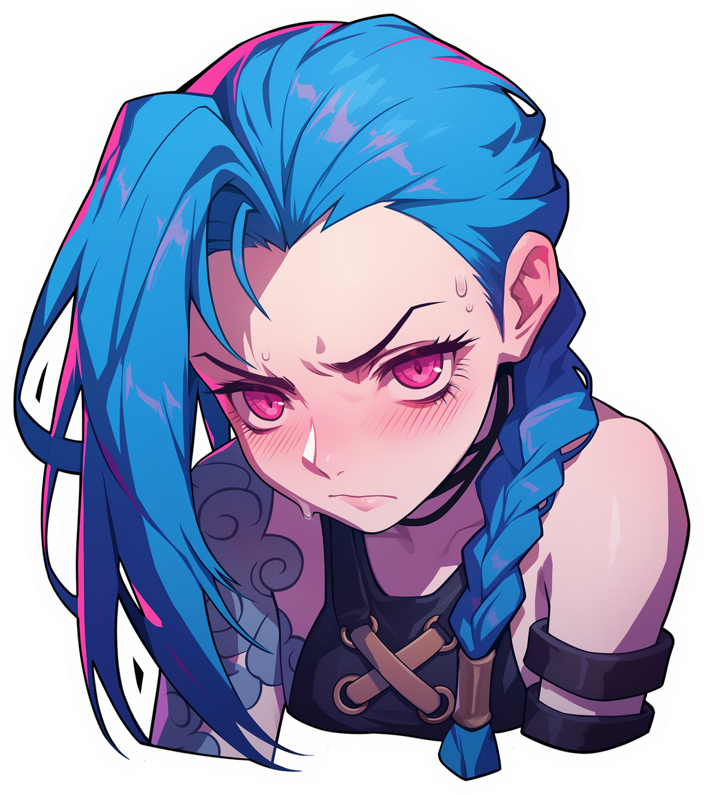 ANGRY GIRL STICKER Premium Vinyl Sticker