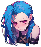 ANGRY GIRL STICKER Premium Vinyl Sticker