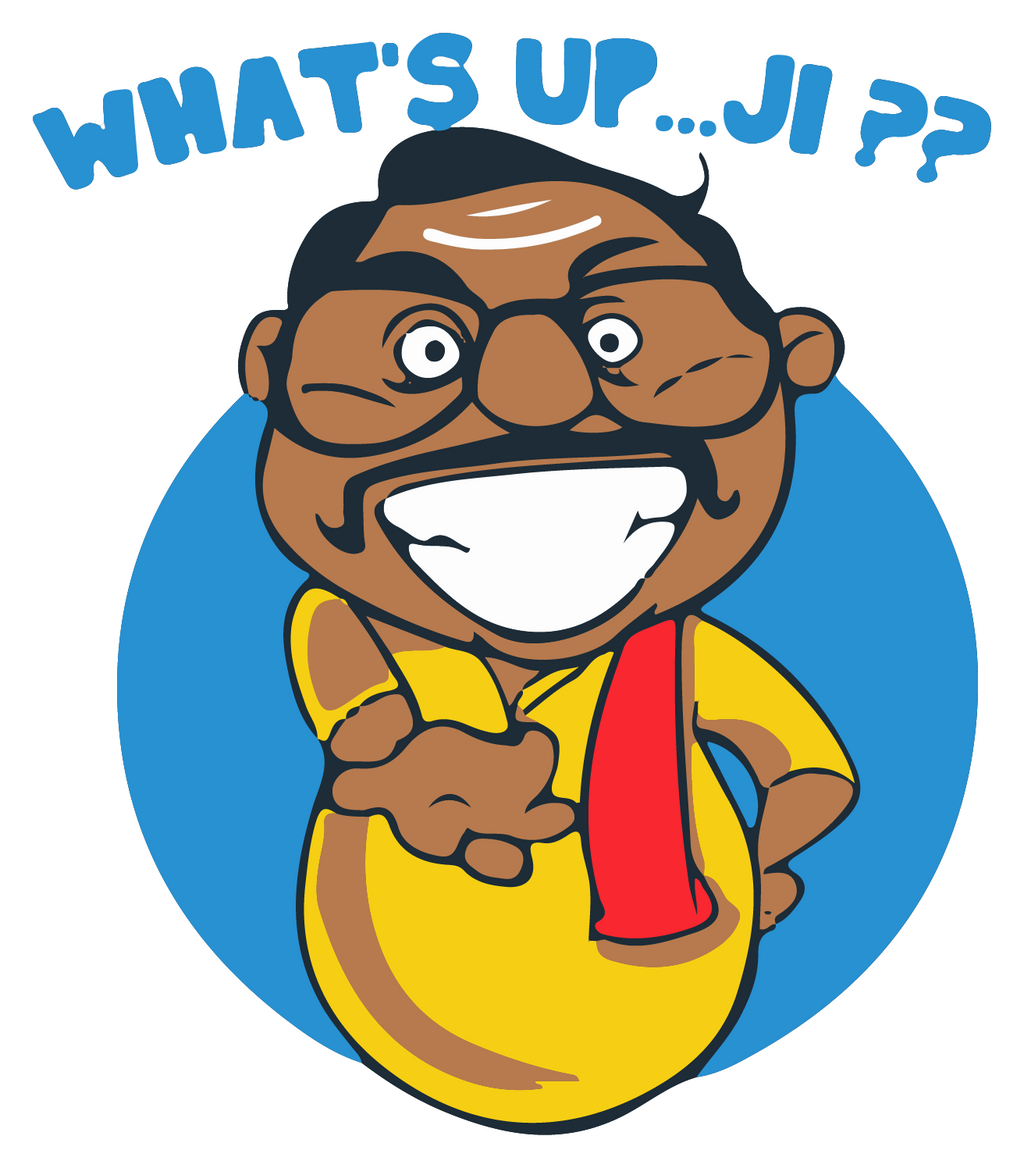 WHAT'S UP CARTOON STICKER Premium Vinyl Sticker
