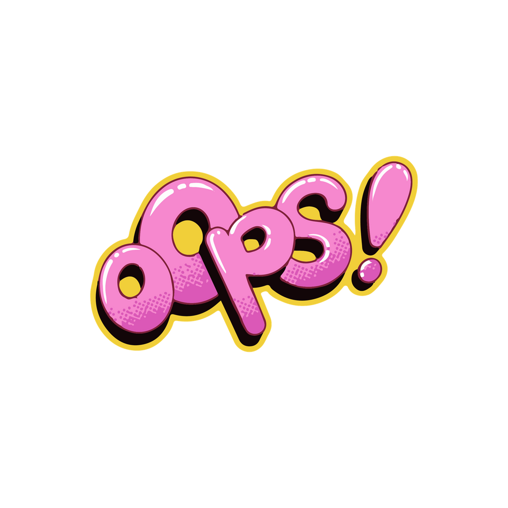 OOPS STICKER Premium Vinyl Sticker